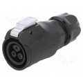 MRD-BR03-M16-000; Plug; Connector: circular; MRD; PIN: 3; gold flash; 10A; soldering; AMPHENOL
