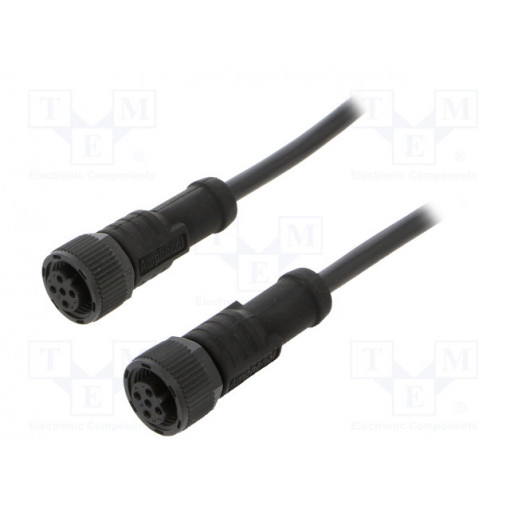 MSBP05FL-SBPFL-SB001; Cable: for sensors/automation; PIN: 5; M12-M12; B code-Profibus; AMPHENOL