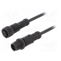 MSBP05ML-SBPFL-SB001; Cable: for sensors/automation; PIN: 5; M12-M12; B code-Profibus; AMPHENOL