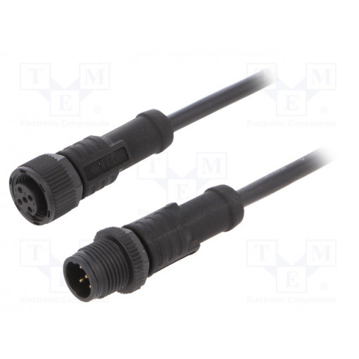 MSBP05ML-SBPFL-SB001; Cable: for sensors/automation; PIN: 5; M12-M12; B code-Profibus; AMPHENOL