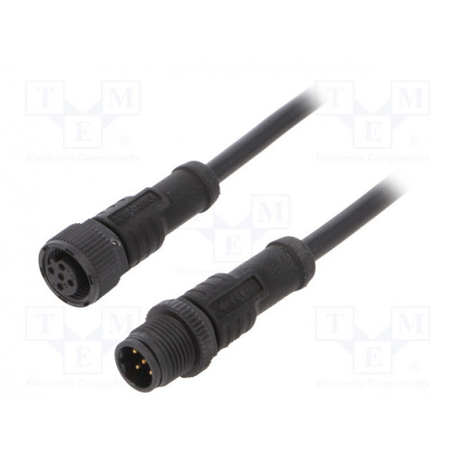 MSBP05ML-SBPFL-SD001; Cable: for sensors/automation; PIN: 5; M12-M12; B code-Profibus; AMPHENOL
