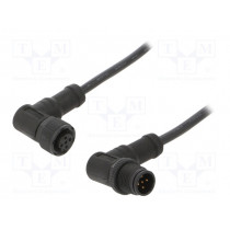 MSBP05MR-SBPFR-SB001; Cable: for sensors/automation; PIN: 5; M12-M12; B code-Profibus; AMPHENOL