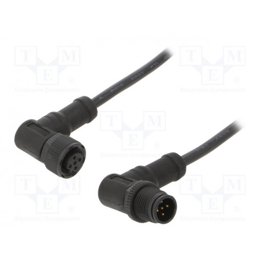 MSBP05MR-SBPFR-SB001; Cable: for sensors/automation; PIN: 5; M12-M12; B code-Profibus; AMPHENOL