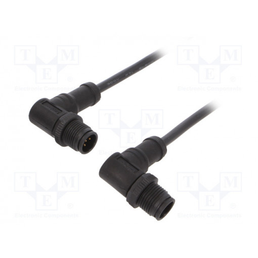 MSBP05MR-SBPMR-SB001; Cable: for sensors/automation; PIN: 5; M12-M12; B code-Profibus; AMPHENOL