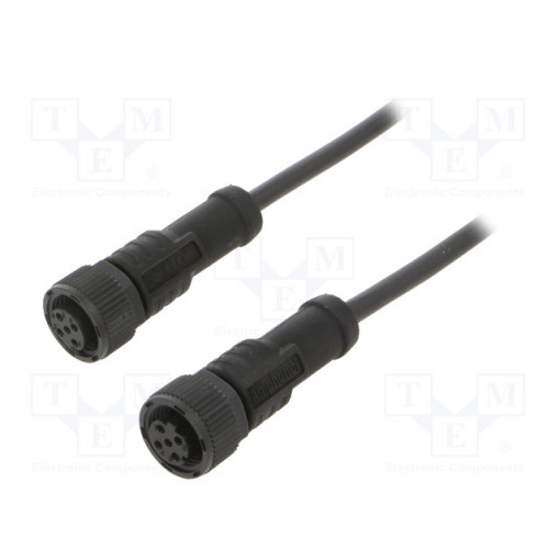MSDP04FL-SDPFL-SB001; Cable: for sensors/automation; PIN: 4; M12-M12; D code-Ethernet; AMPHENOL