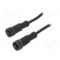 MSDP04FL-SDPFL-SD001; Cable: for sensors/automation; PIN: 4; M12-M12; D code-Ethernet; AMPHENOL
