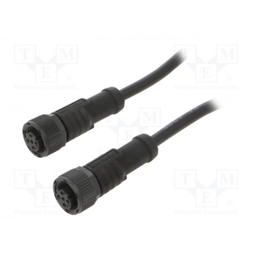 MSDP04FL-SDPFL-SD001; Cable: for sensors/automation; PIN: 4; M12-M12; D code-Ethernet; AMPHENOL