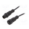 MSDP04ML-SDPFL-SB001; Cable: for sensors/automation; PIN: 4; M12-M12; D code-Ethernet; AMPHENOL