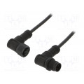 MSDP04MR-SDPFR-SB001; Cable: for sensors/automation; PIN: 4; M12-M12; D code-Ethernet; AMPHENOL