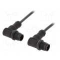 MSDP04MR-SDPMR-SB001; Cable: for sensors/automation; PIN: 4; M12-M12; D code-Ethernet; AMPHENOL