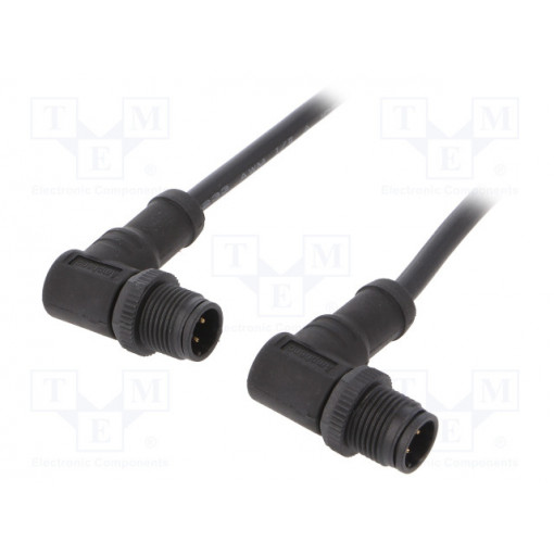 MSDP04MR-SDPMR-SD001; Cable: for sensors/automation; PIN: 4; M12-M12; D code-Ethernet; AMPHENOL