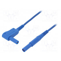 MSWFK A341/1/100/BL; Test lead; 16A; 4mm banana plug-4mm banana plug; Len: 1m; blue; SCHÜTZINGER