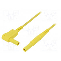 MSWFK A341/1/100/GE; Test lead; 16A; 4mm banana plug-4mm banana plug; Len: 1m; yellow; SCHÜTZINGER