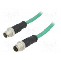 MSXS08ML-SXSML-SG001; Cable: for sensors/automation; PIN: 8; M12-M12; X code-ProfiNET; AMPHENOL