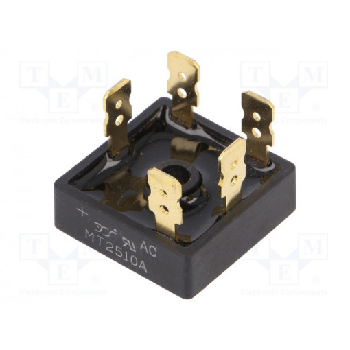 MT2510A; Three-phase bridge rectifier; Urmax: 1kV; If: 25A; Ifsm: 400A; MT; YANGJIE TECHNOLOGY MT2510A; Three-phase bridge rectifier; Urmax: 1kV; If: 25A; Ifsm: 400A; MT; YANGJIE TECHNOLOGY