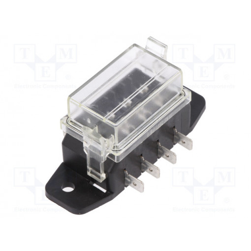 0100610; Fuse acces: fuse boxes; fuse: 19mm; 80A; screw,push-in; Body: black; MTA