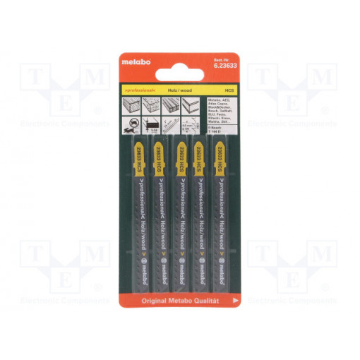 623633000; Blade; for wood,for chipboard; 74mm; Pcs: 5; METABO