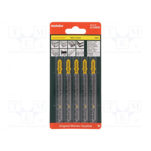 623635000; Blade; for wood,for chipboard; 74mm; Pcs: 5; METABO