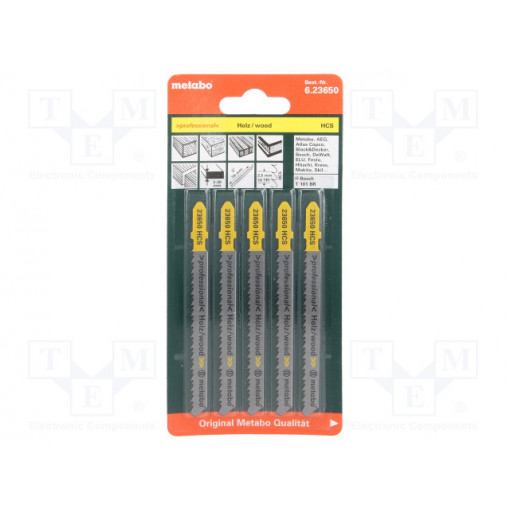 623650000; Blade; for wood,for chipboard; 74mm; Pcs: 5; METABO