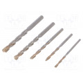 627180000; Drill set; Application: concrete; Pcs: 5; Mat: metal; for concrete; METABO
