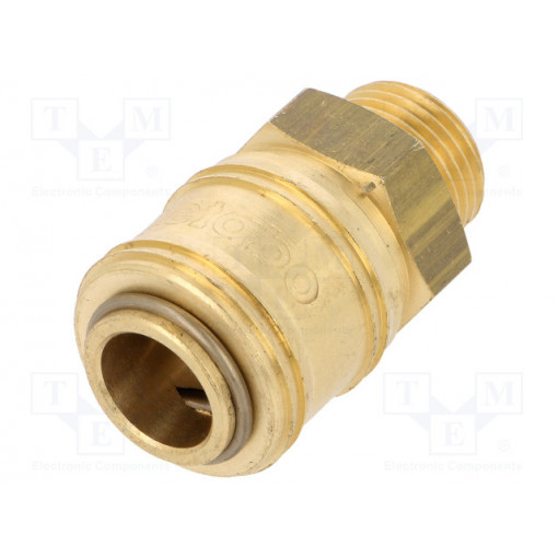 0901025894; Quick connection coupling EURO; Mat: brass; Ext.thread: 3/8 0901025894; Quick connection coupling EURO; Mat: brass; Ext.thread: 3/8