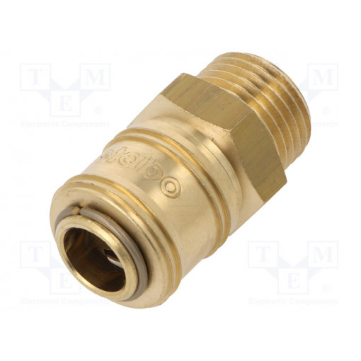 0901025908; Quick connection coupling EURO; Mat: brass; Ext.thread: 1/2 0901025908; Quick connection coupling EURO; Mat: brass; Ext.thread: 1/2
