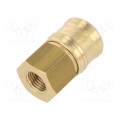 0901025916; Quick connection coupling EURO; Mat: brass; Int.thread: 1/4 0901025916; Quick connection coupling EURO; Mat: brass; Int.thread: 1/4