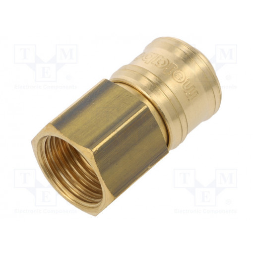 0901025932; Quick connection coupling EURO; Mat: brass; Int.thread: 1/2 0901025932; Quick connection coupling EURO; Mat: brass; Int.thread: 1/2