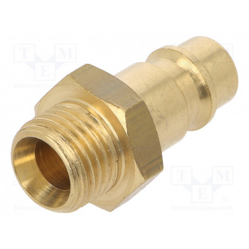 0901025983; Thread plug-in EURO; nipple; Mat: brass; Ext.thread: 1/4 0901025983; Thread plug-in EURO; nipple; Mat: brass; Ext.thread: 1/4
