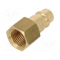 0901026017; Thread plug-in EURO; nipple; Mat: brass; Int.thread: 1/4 0901026017; Thread plug-in EURO; nipple; Mat: brass; Int.thread: 1/4