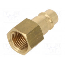 0901026017; Thread plug-in EURO; nipple; Mat: brass; Int.thread: 1/4 0901026017; Thread plug-in EURO; nipple; Mat: brass; Int.thread: 1/4