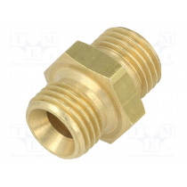0901026130; Double nipple; Mat: brass; Ext.thread: 1/4 0901026130; Double nipple; Mat: brass; Ext.thread: 1/4