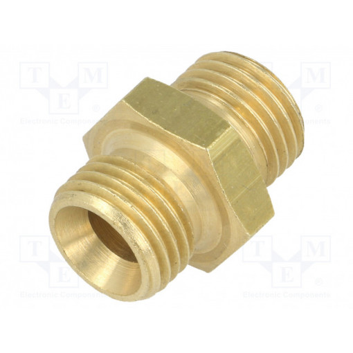 0901026130; Double nipple; Mat: brass; Ext.thread: 1/4 0901026130; Double nipple; Mat: brass; Ext.thread: 1/4