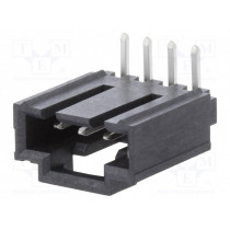 171974-0004; Socket; wire-board; male; SL; 2.54mm; PIN: 4; THT; tinned; angled 90°; MOLEX