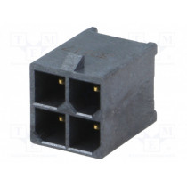 172065-0204; Socket; wire-board; male; Mega-Fit; 5.7mm; PIN: 4; Layout: 2x2; 23A; MOLEX