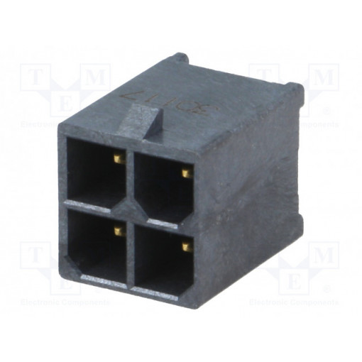 172065-0204; Socket; wire-board; male; Mega-Fit; 5.7mm; PIN: 4; Layout: 2x2; 23A; MOLEX