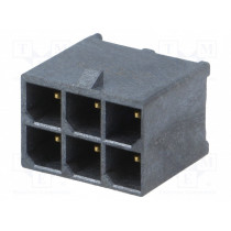172065-0206; Socket; wire-board; male; Mega-Fit; 5.7mm; PIN: 6; Layout: 2x3; 23A; MOLEX