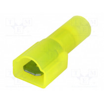 19004-0009; Terminal: flat; 6.35mm; 0.8mm; male; 3.3÷5mm2; crimped; insulated; MOLEX