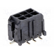 43045-0618; Socket; wire-board; male; Micro-Fit 3.0; 3mm; PIN: 6; Glow-Wire; SMT; MOLEX