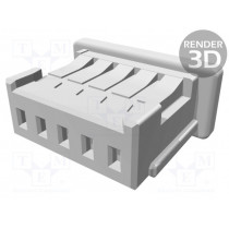 501330-0500; Plug; wire-board; female; Pico-Clasp; 1mm; PIN: 5; w/o contacts; MOLEX 501330-0500; Plug; wire-board; female; Pico-Clasp; 1mm; PIN: 5; w/o contacts; MOLEX