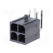 76825-0004; Socket; wire-board; male; Mega-Fit; 5.7mm; PIN: 4; Layout: 2x2; 23A; MOLEX