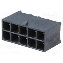 76829-0110; Socket; wire-board; male; Mega-Fit; 5.7mm; PIN: 10; Layout: 2x5; 23A; MOLEX