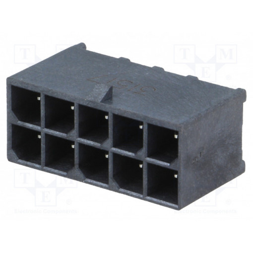 76829-0110; Socket; wire-board; male; Mega-Fit; 5.7mm; PIN: 10; Layout: 2x5; 23A; MOLEX