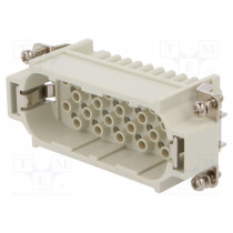 93601-0104; Connector: HDC; contact insert; male; S-D; PIN: 25; size 16B; 10A; MOLEX