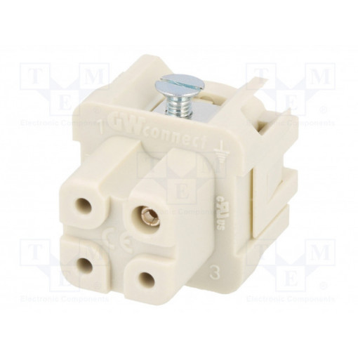 93601-0121; Connector: HDC; contact insert; female; S-A; PIN: 4; 3+PE; size 3A; MOLEX