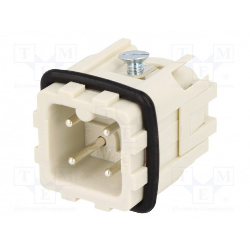 93601-0125; Connector: HDC; contact insert; male; S-A; PIN: 4; 3+PE; size 3A; MOLEX