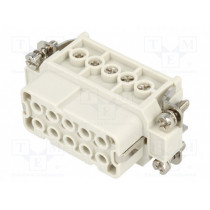 93601-0137; Connector: HDC; contact insert; female; S-A; PIN: 10; 10+PE; 16A; MOLEX