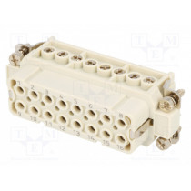 93601-0143; Connector: HDC; contact insert; female; S-A; PIN: 16; 16+PE; 16A; MOLEX