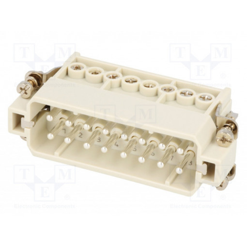 93601-0147; Connector: HDC; contact insert; male; S-A; PIN: 16; 16+PE; size 16A; MOLEX