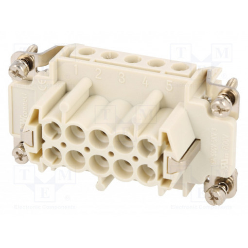 93601-0231; Connector: HDC; contact insert; female; S-E; PIN: 10; 10+PE; 16A; MOLEX